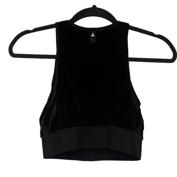 Ultracor Black Striped Velour Sports Bra - Picture 6 of 7